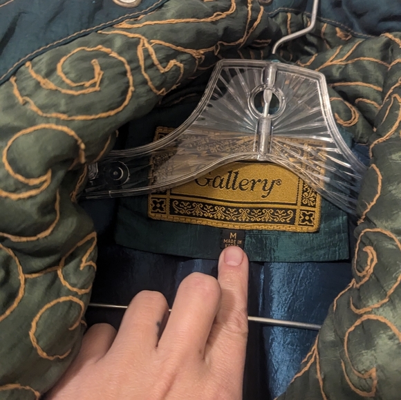 VNT Neiman Marcus Patchwork Down Puffer Coat- Embroidered - Picture 7 of 14